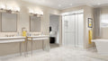 4000 Series 60 in. W x 76 in. H Semi-Frameless Bypass Sliding Shower Doors