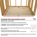 Redi Trench® 37 In x 60 In Barrier Free Shower Pan with Back Drain and Linear Solid Brushed Nickel Drain Grate