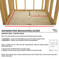 Redi Free® 33 In x 72 In Barrier Free Shower Pan with Center Drain and Round Polished Chrome Drain Grate