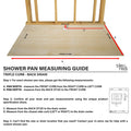 Redi Trench® 48 In x 72 In Triple Curb Shower Pan with Back Drain and Linear Tileable Drain Grate