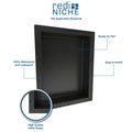 Redi Niche® Double Recessed Shelf, 16″W x 40″H x 4″D