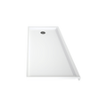 LuxShower 30 In Depth x 60 In Width Right Round Drain Low Threshold Textured Shower Pan in Polar White
