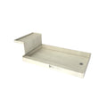 Base'N Bench® Kit: Redi Base Right Drain Single Curb Shower Pan, 30″D x 72″W x 17″H installed (Pan: 30″D x 60″W; Bench: 26″D x 12″W)