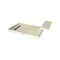 Base'N Bench® 30 In x 60 In Single Curb Shower Pan with Left Drain, Linear Oil Rubbed Bronze Drain Grate, and Bench