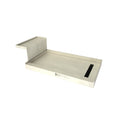 Base'N Bench 60 in. L x 36 in. W Alcove Shower Pan Base and Bench with Right Drain and Matte Black Drain Grate