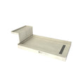 Base'N Bench 60 in. L x 36 in. W Alcove Shower Pan Base and Bench with Right Drain and Tileable Top Drain Grate