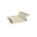 Base'N Bench 60 in. L x 48 in. W Alcove Shower Pan Base and Bench with Left Drain and Brushed Nickel Drain Grate