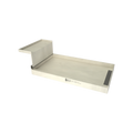 Base'N Bench® 32 In x 60 In Single Curb Shower Pan with Right Drain, Linear WonderFall Tileable Drain Grate, and Bench