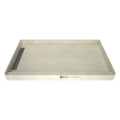 WonderFall Trench® 30 In x 60 In Single Curb Shower Pan with Left Drain and Linear Tileable Drain Grate