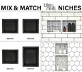 Redi Niche® Single Recessed Shelf, 16″W x 14″H x 4″D