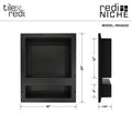 Redi Niche® Double Recessed Shelf, 16"W x 20"H x 4"D RN1620DBI
