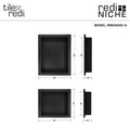 Redi Niche® Double Recessed Shelf, 16"W x 34"H x 4"D RND1620S14