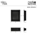 Redi Niche® Double Recessed Shelf, 16"W x 26"H x 4"D RND1620S6