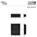 Redi Niche® Double Recessed Shelf, 16″W x 26″H x 4″D