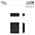 Redi Niche® Double Recessed Shelf, 16"W x 26"H x 4"D RND166S20