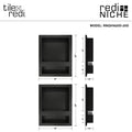 Redi Niche® Quadruple Recessed Shelf, 32"W x 20"H x 4"D RNQH1620D20D