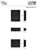 Redi Niche® Triple Recessed Shelf, 16"W x 40"H x 4"D RNT1620S614