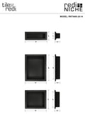 Redi Niche® Triple Recessed Shelf, 16"W x 40"H x 4"D RNT166S2014