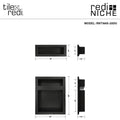 Redi Niche® Triple Recessed Shelf, 16″W x 26″H x 4″D