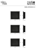 Redi Niche® Triple Horizontal Recessed Shelf, 48″W x 14″H x 4″D