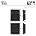 Redi Niche® Triple Horizontal Recessed Shelf, 32"W x 20"H x 4"D RNTH1620DU20S