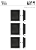 Redi Niche® Triple Horizontal Recessed Shelf, 48″W x 20″H x 4″D