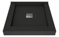 Wonder Drain 36 In x 36 In Triple Curb Shower Pan with Center Drain and Square Tileable Drain Grate