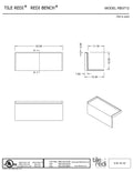Redi Bench® Shower Seat, 33″L x 12″D x 12″H. Installed height 17″-19″
