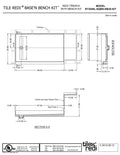 Base'N Bench® 30 In x 60 In Single Curb Shower Pan with Left Drain, Linear Brushed Nickel Drain Grate, and Bench