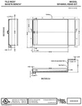 Base'N Bench® Kit: WonderFall Trench Left Drain Single Curb Shower Pan, 48″D x 72″W x 17″H installed (Pan: 48″D x 60″W; Bench: 44″D x 12″W)