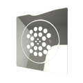 Redi Drain® Polished Chrome 2-Piece Drain Plate Set, 4¼″ diameter drain plate & 5¾″ square plate trim