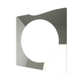 Redi Drain® Polished Chrome Drain Plate Trim, 5¾″ square