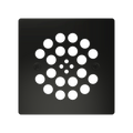 Redi Drain® Matte Black Drain Plate, 4¼″ square