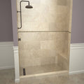 Base'N Bench 60 in. L x 36 in. W Alcove Shower Pan Base and Bench with Left Drain and Oil Rubbed Bronze Drain Grate