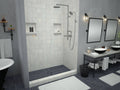 Wonder Drain® Single Curb Shower Pan With Tileable Center Drain, 36″D x 48″W
