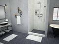 Redi Trench¬Æ Single Curb Shower Pan With Left Linear Drain & Tileable Drain Top, 42‚Ä≥D x 42‚Ä≥W