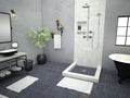 Redi Base® Triple Curb Shower Pan With Center Drain, 32″D x 32″W
