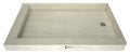 Redi Base® Double Curb Shower Pan With Right Drain, 42″D x 60″W