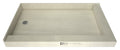 Redi Base® Double Curb Shower Pan With Left Drain, 42″D x 60″W
