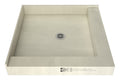 Redi Base® Right Double Curb Shower Pan With Center Drain, 42″D x 42″W