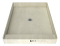 Redi Base® Single Curb Shower Pan With Center Drain, 42″D x 36″W