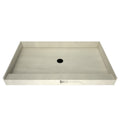 30 inch D x 42 inch W, Fully Integrated Shower Pan with Center PVC Drain in Matte Black