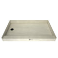 32 inch D x 48 inch W, Fully Integrated Shower Pan with Left PVC Drain in Matte Black