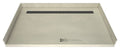Redi Trench® 36 In x 60 In Barrier Free Shower Pan with Back Drain and Linear Brushed Nickel Drain Grate