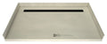 Redi Trench® 48 In x 72 In Barrier Free Shower Pan with Back Drain and Linear Matte Black Drain Grate