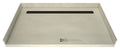 Redi Trench® 31 In x 60 In Barrier Free Shower Pan with Back Drain and Linear Oil Rubbed Bronze Drain Grate