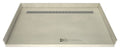 Redi Trench® 35 In x 60 In Barrier Free Shower Pan with Back Drain and Linear Polished Chrome Drain Grate