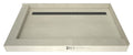 Redi Trench® Double Curb Shower Pan With Back Trench Drain & Brushed Nickel Designer Grate, 48″D x 72″W