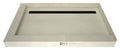 Redi Trench® 48 In x 72 In Left Dual Curb Corner Shower Pan with Back Drain and Linear Matte Black Drain Grate