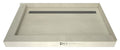 Redi Trench® 48 In x 72 In Left Dual Curb Corner Shower Pan with Back Drain and Linear Solid Brushed Nickel Drain Grate